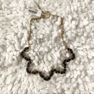 NWT J. CREW Gold tone and Navy stone necklace